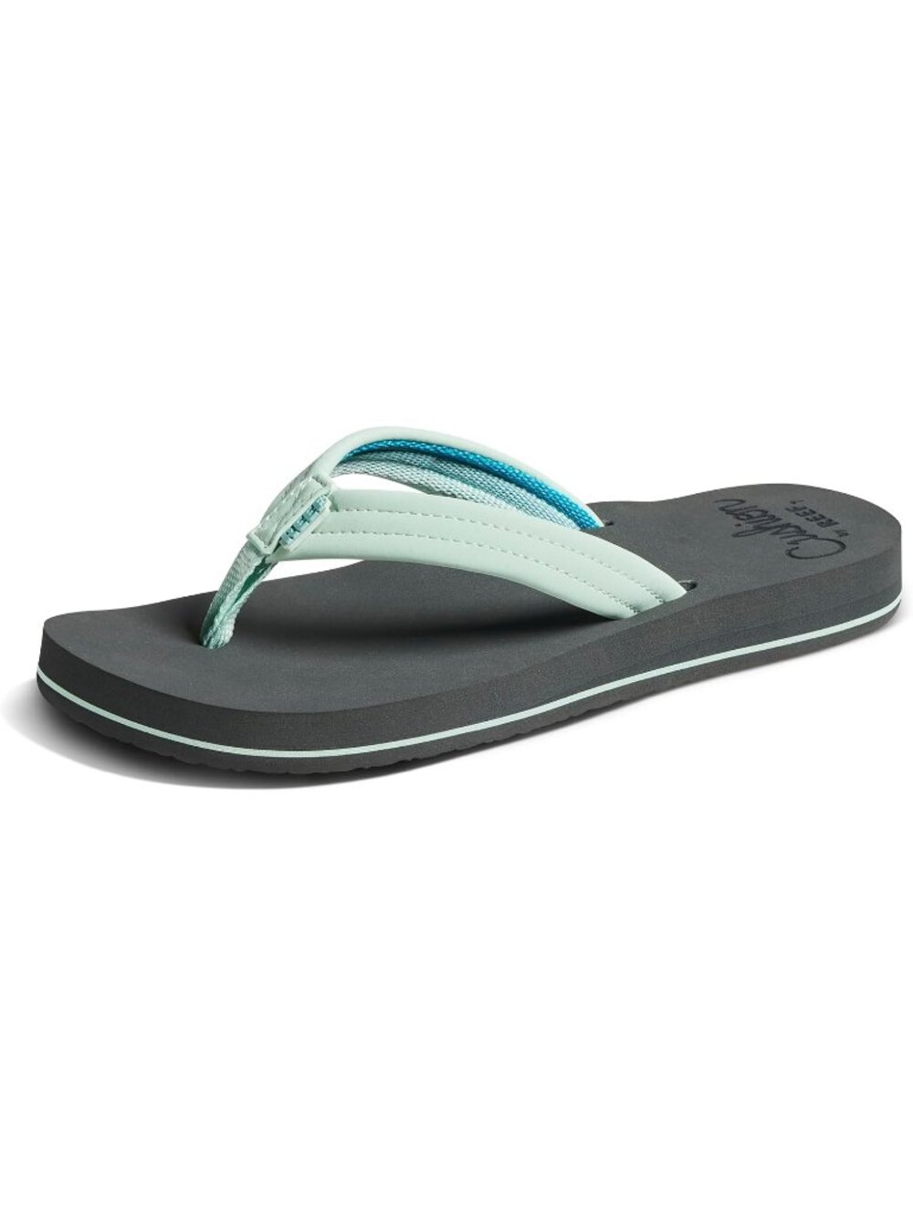 Women's Grey Mint Cushion Breeze Flip Flop Sandals Sunrise comfortable Casual
